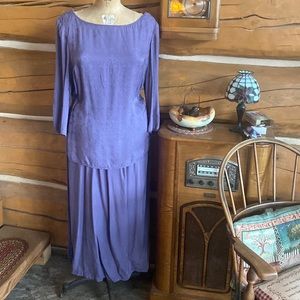 "Elisabeth" by Liz Claiborne top / skirt Women's 18 purple outfit silky EUC